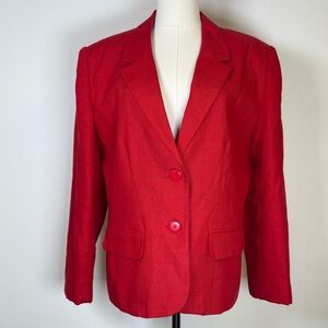 Giorgio Sant Angelo 100% Linen Single Breasted Blazer Women’s Size 12